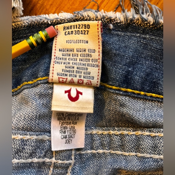 True Religion Love & Haight Joey Denim Cutoff Shorts 30 RARE! - Picture 16 of 16